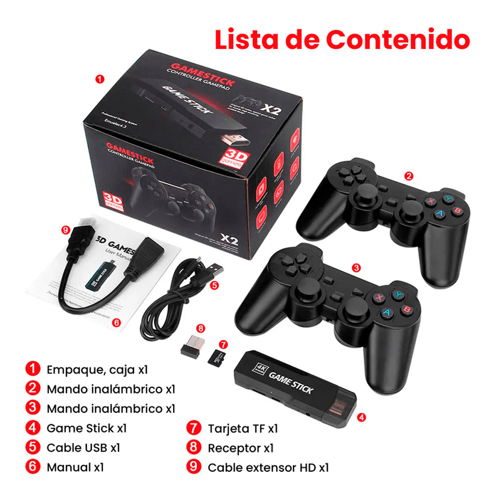 Timits Emulador Consola Retro, Game Console con Mando Inalámbrico 2.4G, 42000 Juegos Consola Retro Portatil Soporte 40 Simuladores, Videoconsola Retro Usocita HD 4K por TV Timits Emulador Consola Retro, Game Console con Mando Inalámbrico 2.4G, 42000 Juegos Consola Retro Portatil Soporte 40 Simuladores, Videoconsola Retro Usocita HD 4K por TV