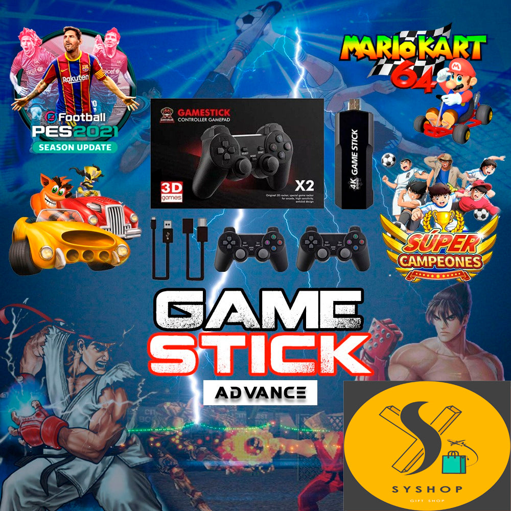 Convierte tu TV en un Centro Gamer con Olax! 🎬 Con el Olax Game Stick, transforma cualquier pantalla con HDMI en un centro de juegos. * Controles Inalambricos, largo alcance Convierte tu TV en un Centro Gamer con Olax! 🎬 Con el Olax Game Stick, transforma cualquier pantalla con HDMI en un centro de juegos. * Controles Inalambricos, largo alcance