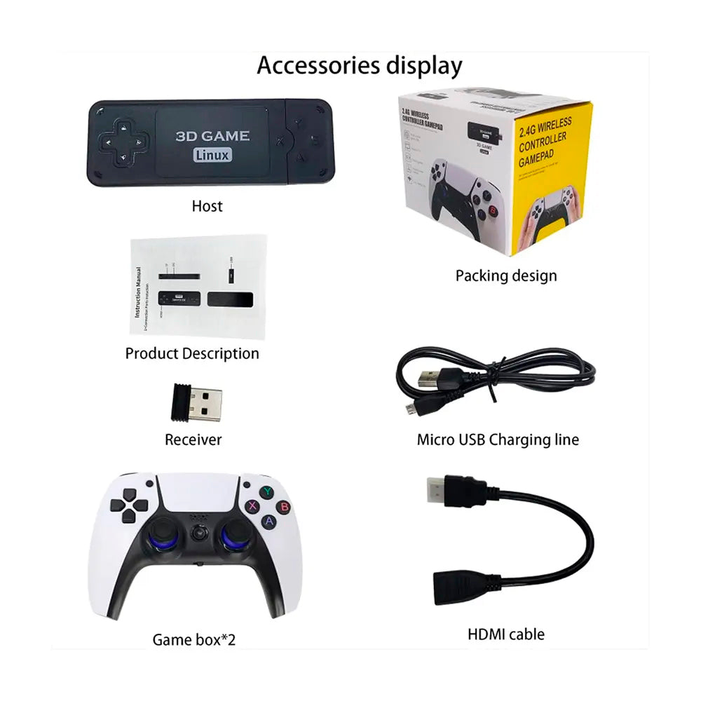 CONSOLA VIDEOJUEGOS U9 PRO UHD 128GB MANDOS RECARGABLES